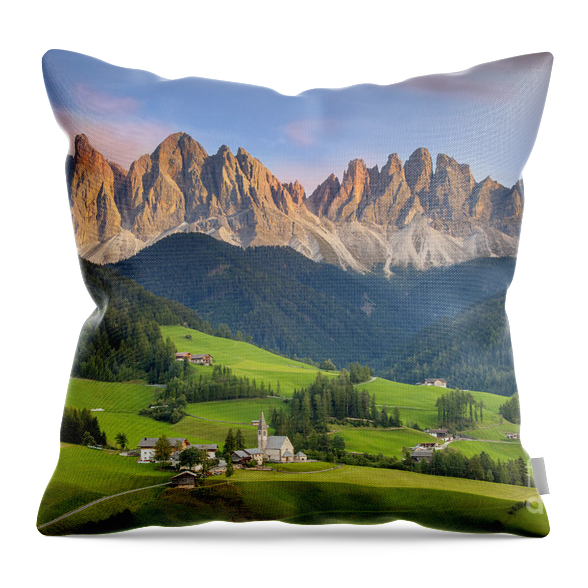 Dolomites Throw Pillow featuring the photograph Dolomites from Val di Funes by Brian Jannsen