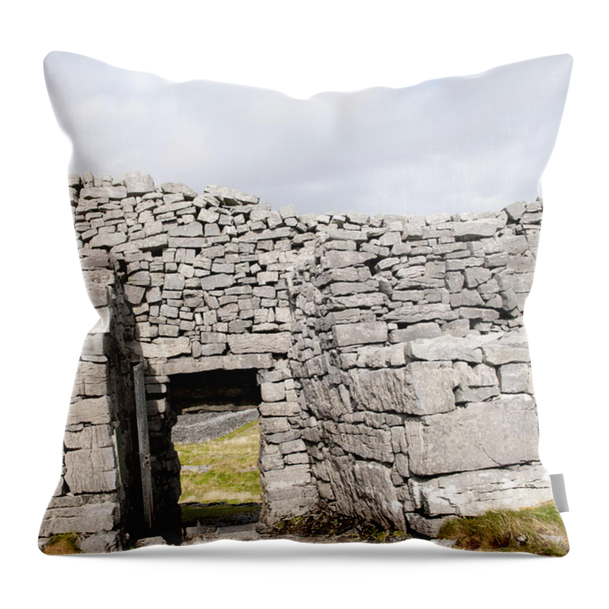 Ireland Digital Photography Throw Pillow featuring the digital art Don Angus by Danielle Summa