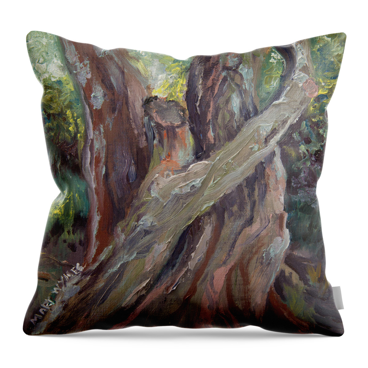 Faithfulness Throw Pillow featuring the painting Wait for Me by Mary Beglau Wykes