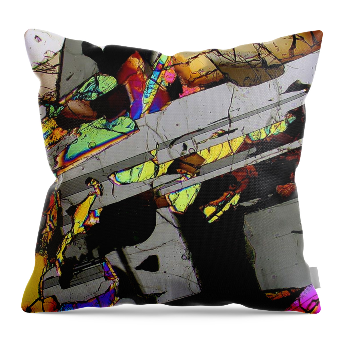 Meteorites Throw Pillow featuring the photograph Packing Heat by Hodges Jeffery