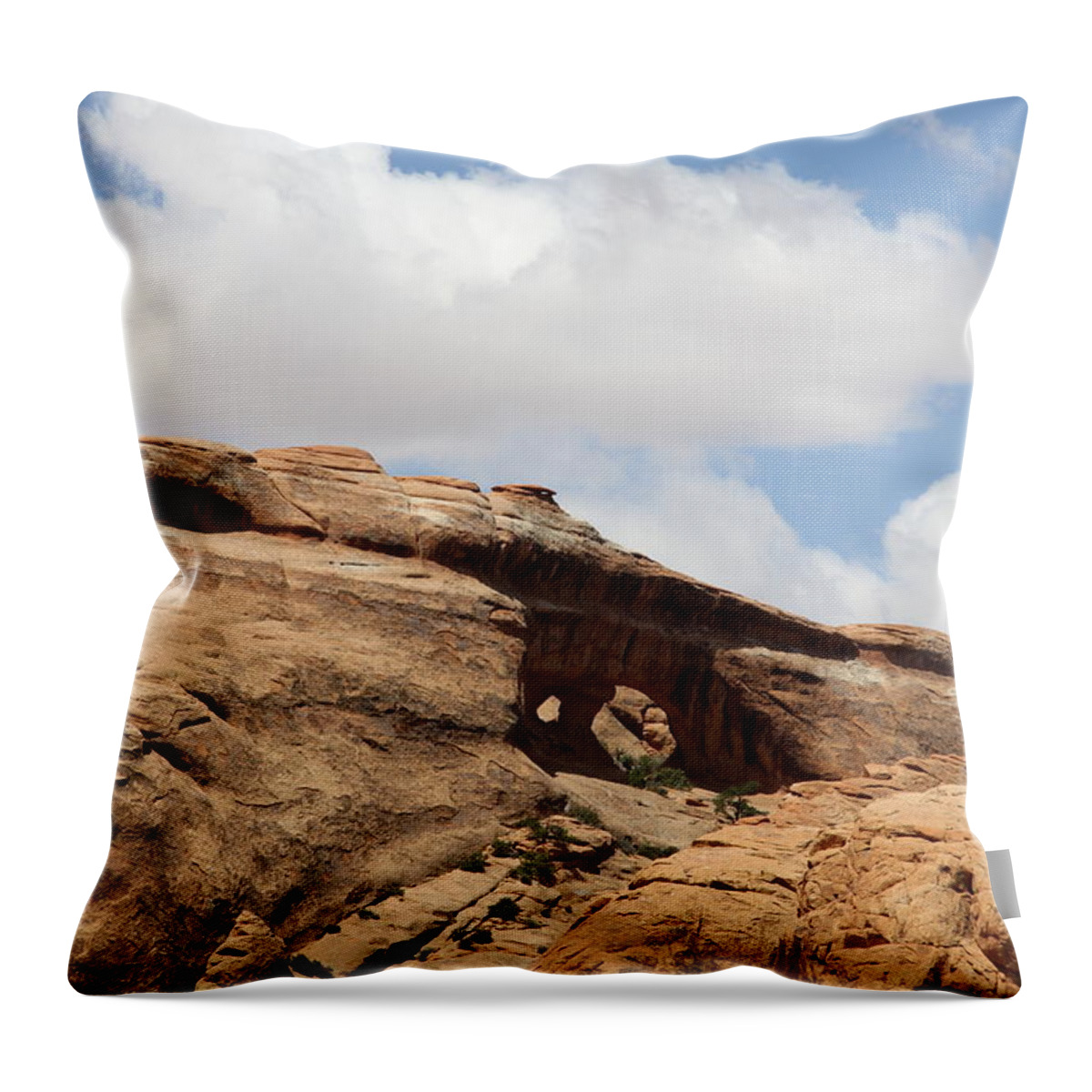 Window Throw Pillow featuring the photograph Double O Arch View by Christiane Schulze Art And Photography