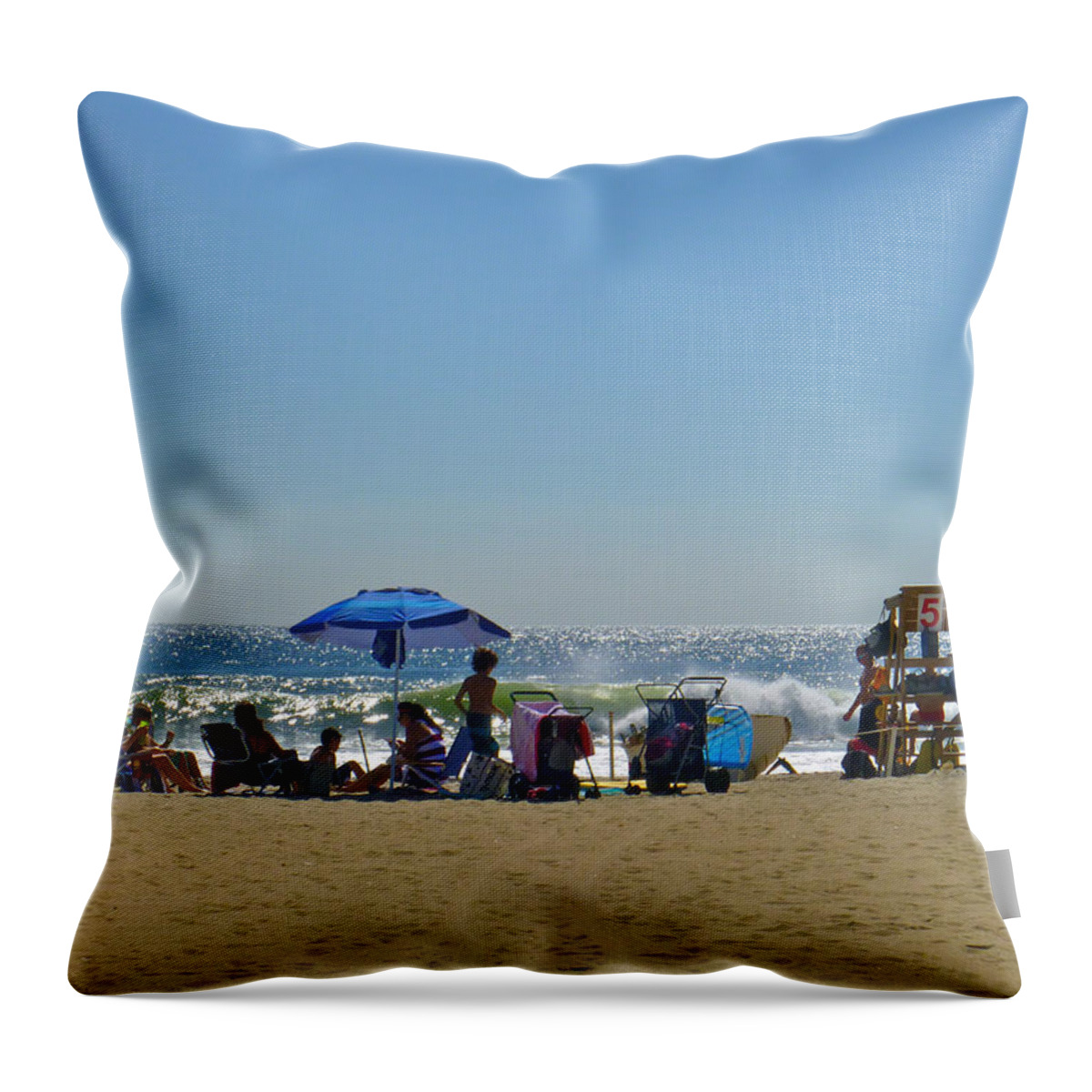 Summer Throw Pillow featuring the photograph Double red by Ellen Paull