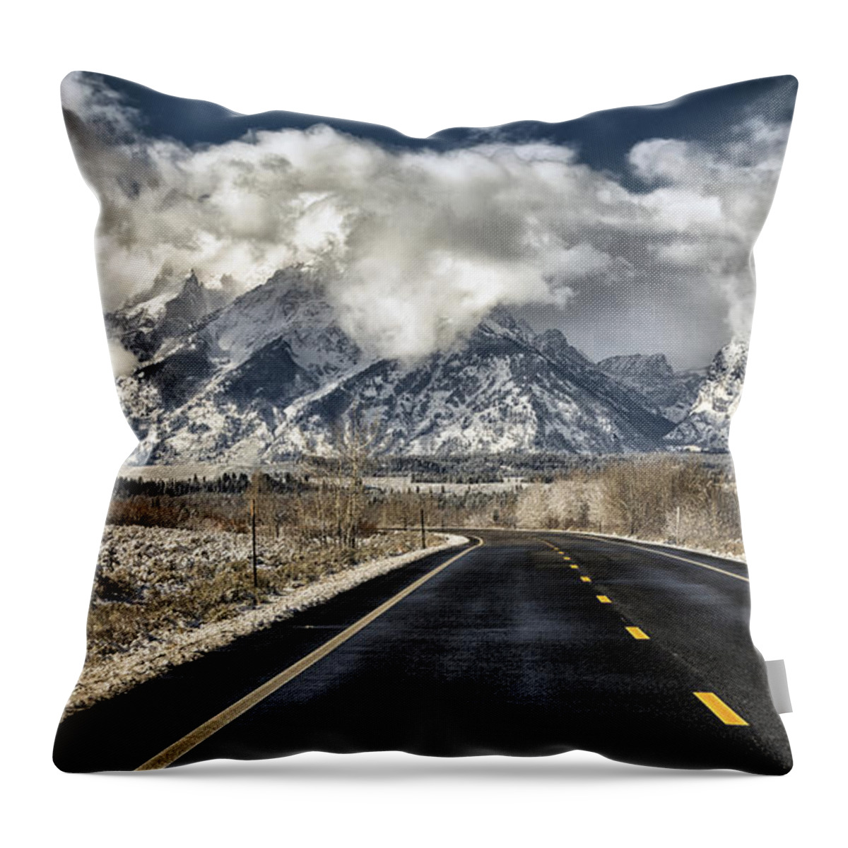 Wyoming Throw Pillow featuring the photograph Double Wide by Robert Fawcett