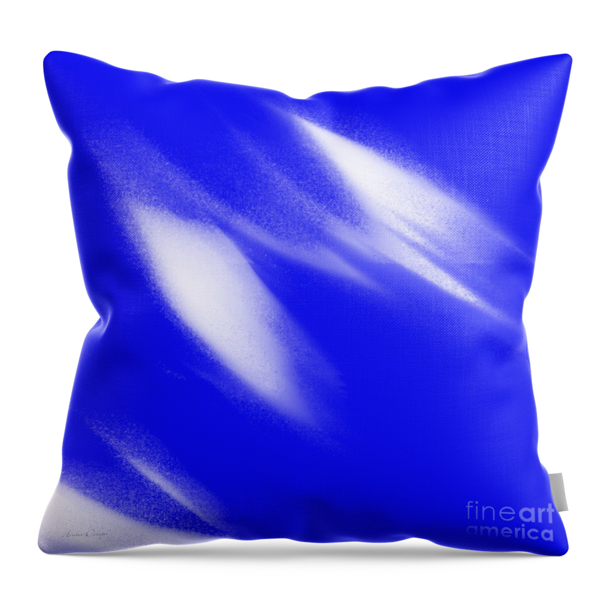 Andee Design Abstract Throw Pillow featuring the digital art Doves In Flight Abstract Square by Andee Design