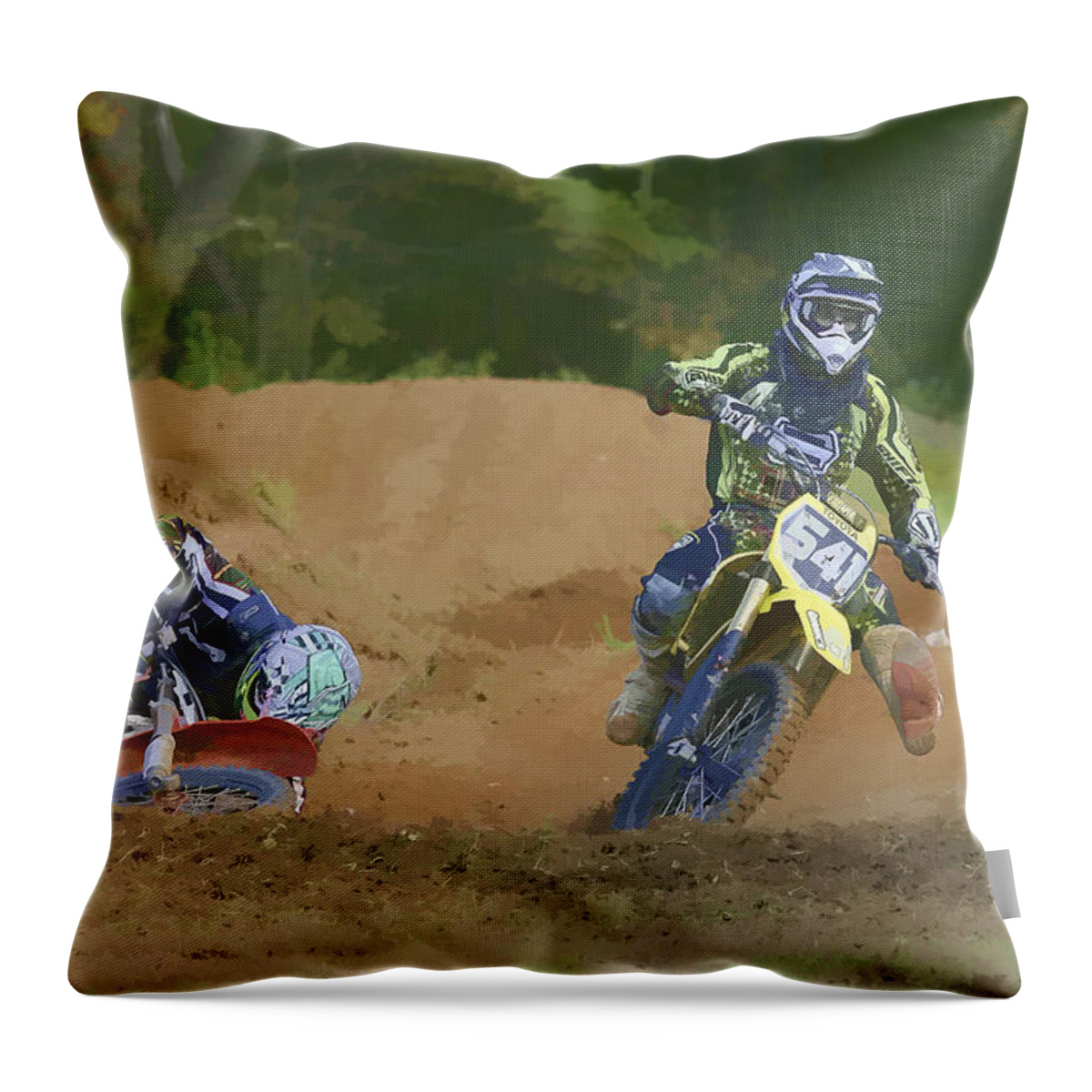 Action Throw Pillow featuring the photograph Down and Out by Jack R Perry