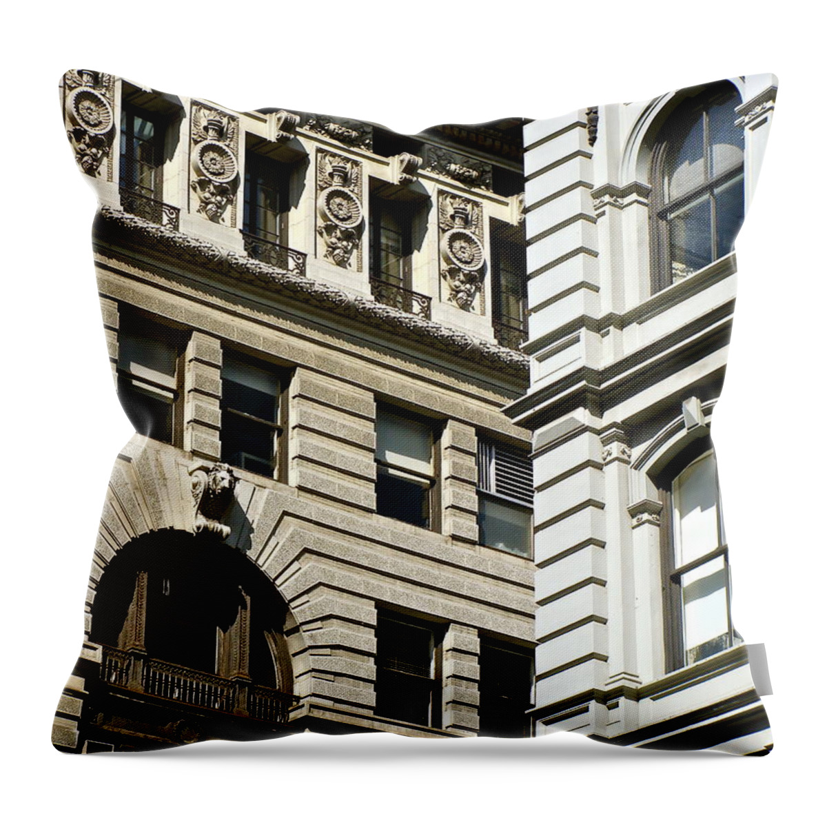Lower Broadway Throw Pillow featuring the photograph Down Broadway by Ira Shander