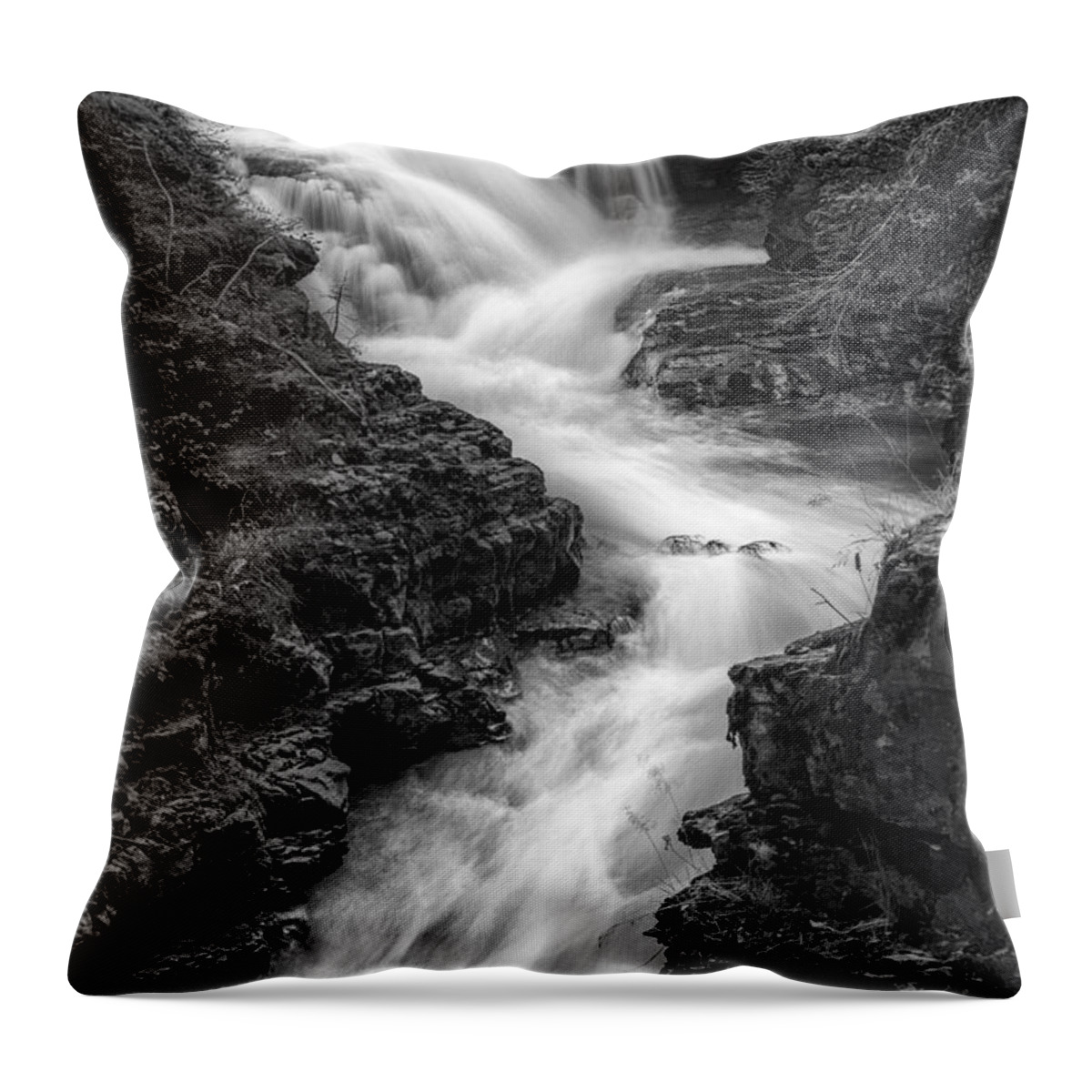 Art Throw Pillow featuring the photograph Down the Stream by Jon Glaser