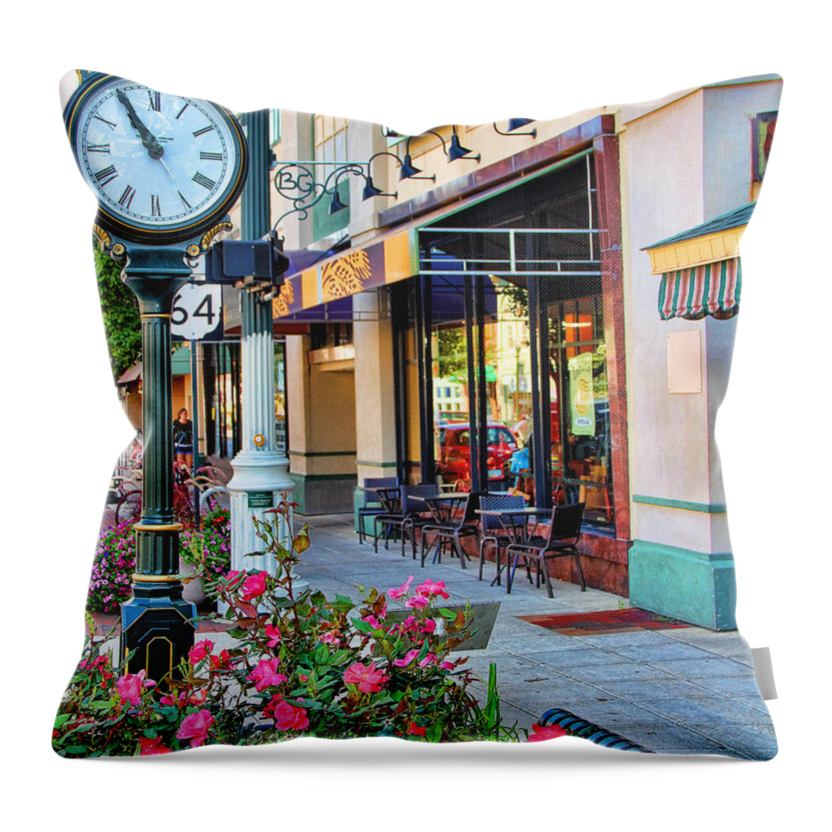 Downtown Throw Pillow featuring the photograph Downtown Bowling Green by Jack Schultz