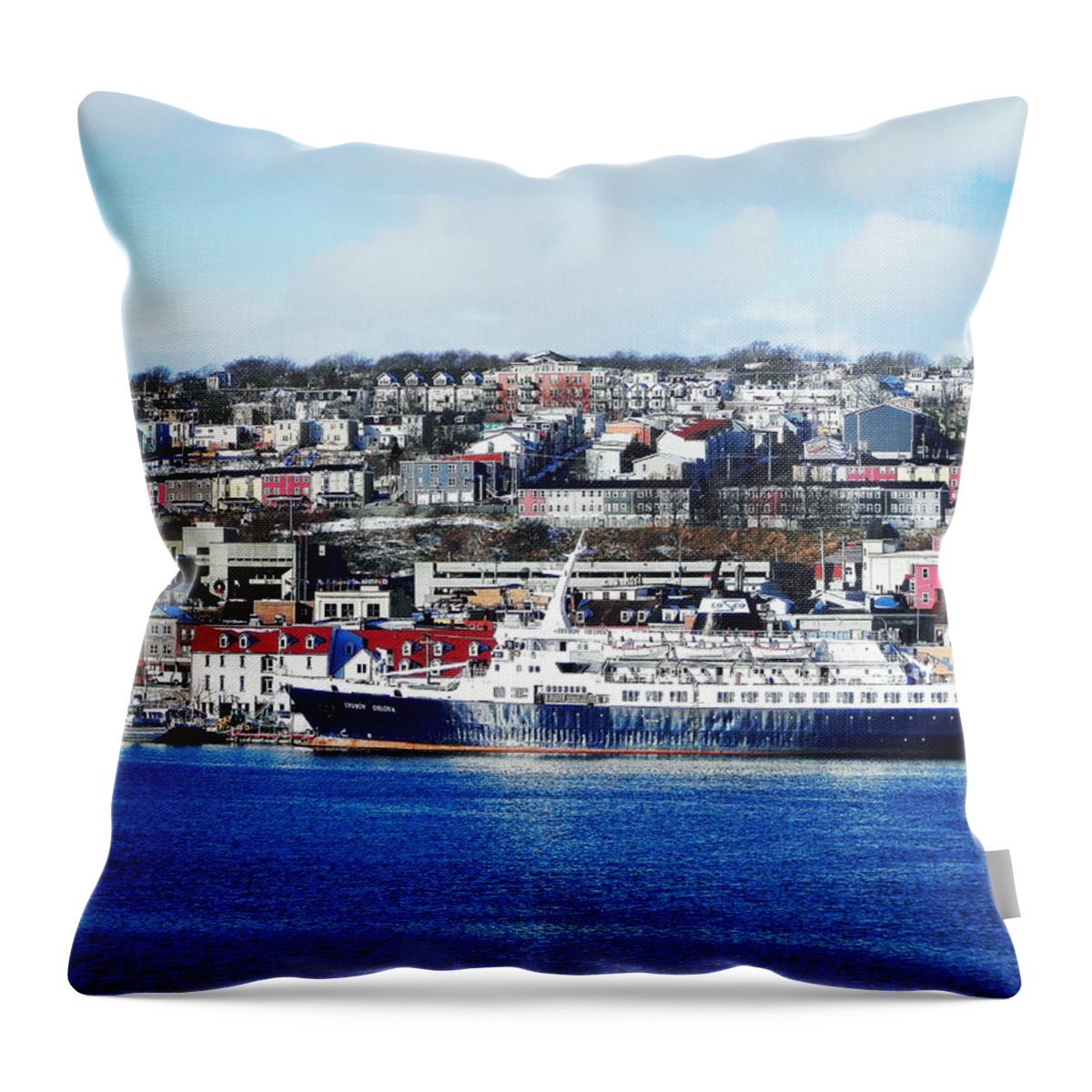 Downtown Throw Pillow featuring the photograph Downtown of St. John's by Zinvolle Art