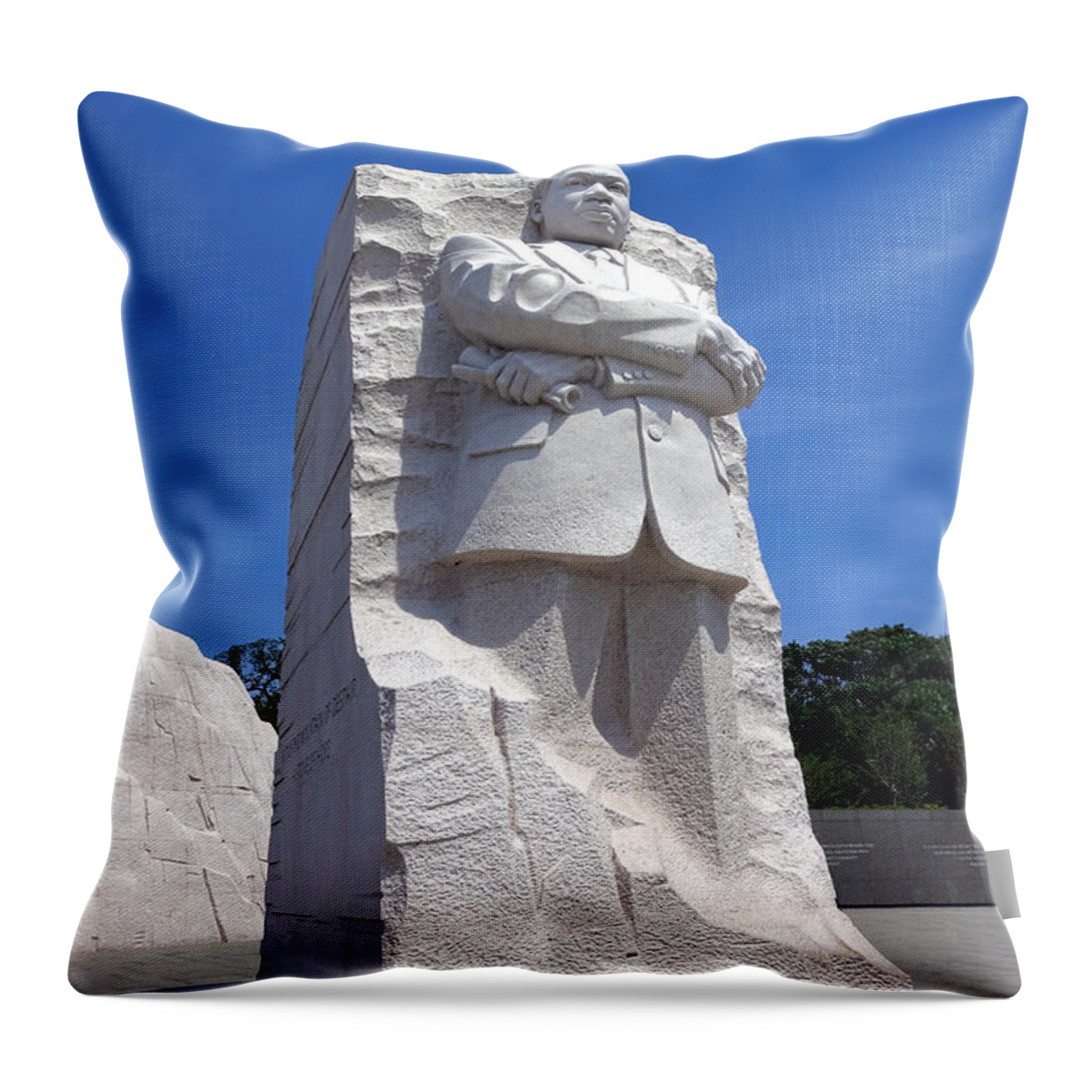 Washington Throw Pillow featuring the photograph Dr Martin Luther King Memorial by Olivier Le Queinec