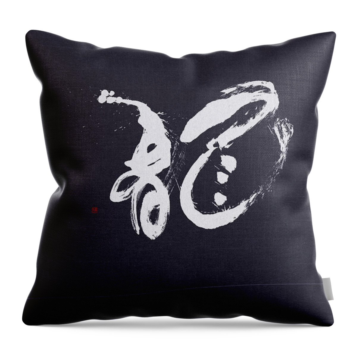 Dragon Throw Pillow featuring the painting Dragon and the sea by Ponte Ryuurui