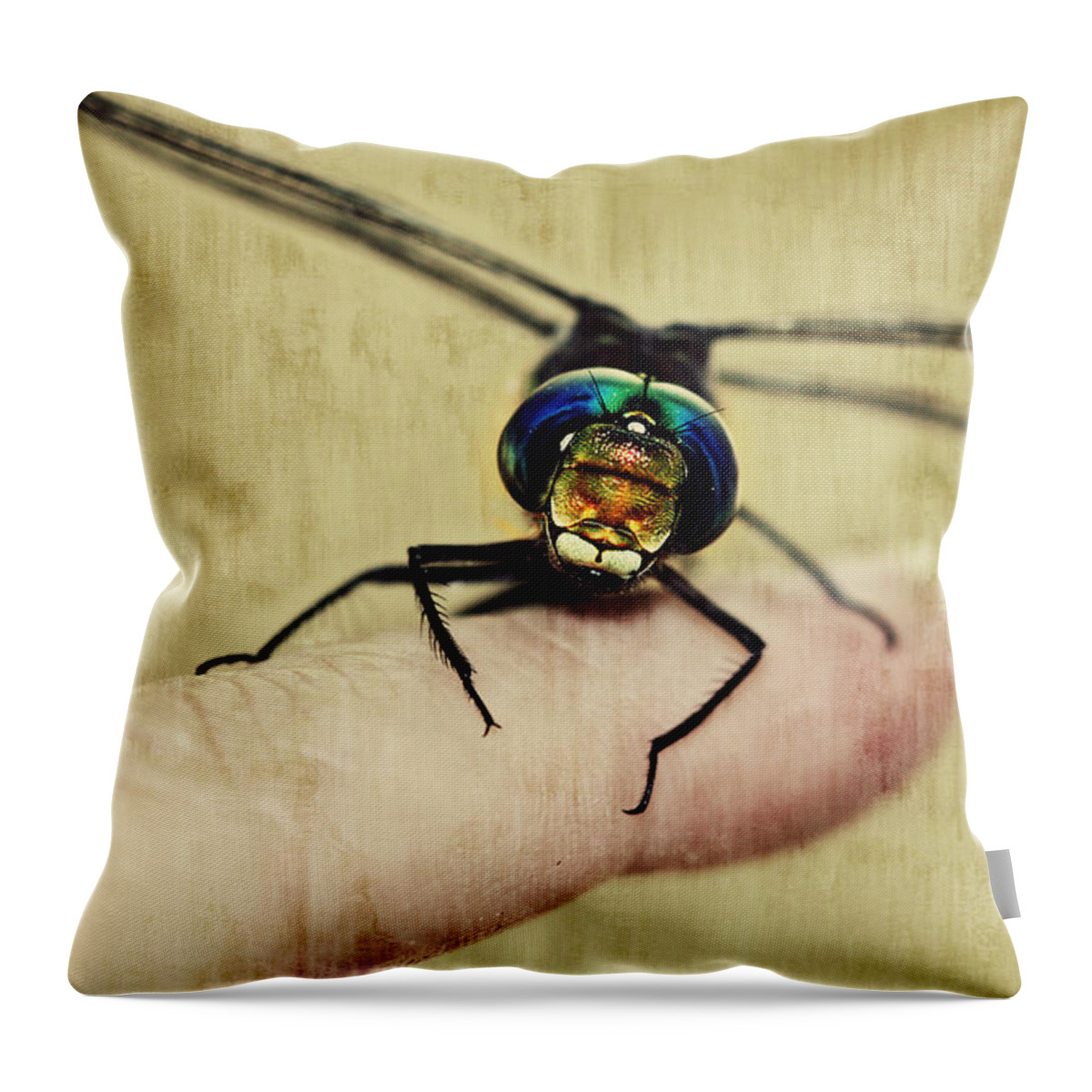 Dragonfly Throw Pillow featuring the photograph Dragonfly Moments by Melanie Lankford Photography