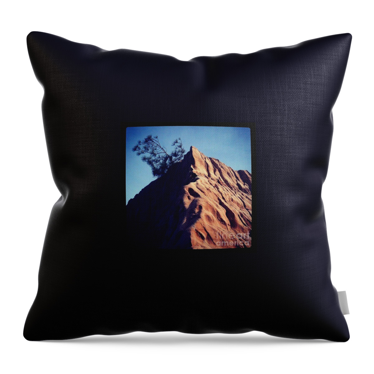 Torrey Pines Preserve Throw Pillow featuring the photograph Dramatic Bluff by Denise Railey