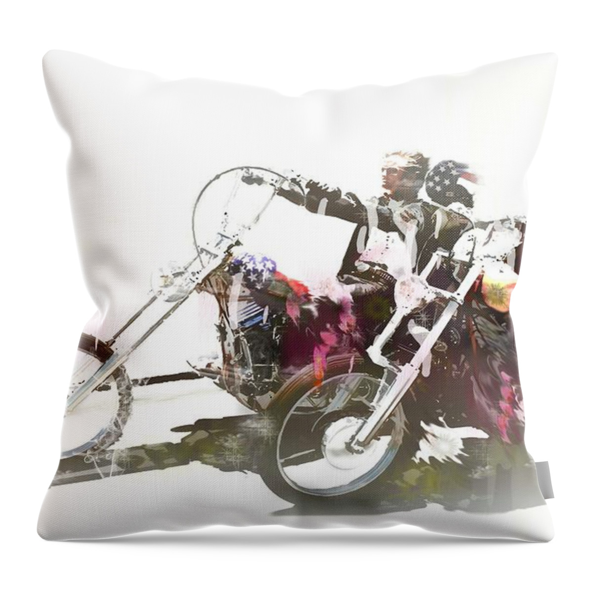 Captain America Throw Pillow featuring the photograph Drawn to be wild by Pat Cook