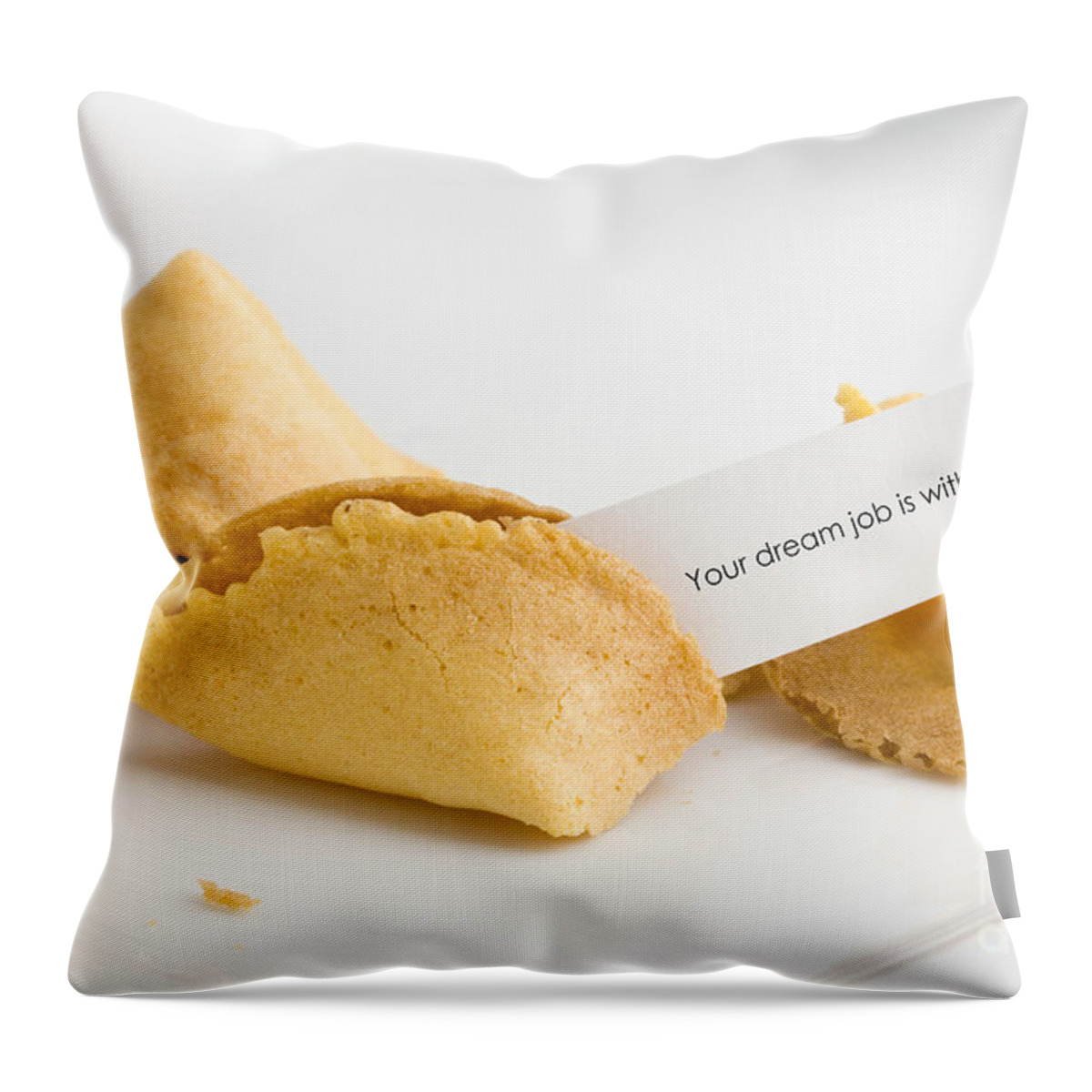 Fortune Cookie Throw Pillow featuring the photograph Dream Job by Patty Colabuono