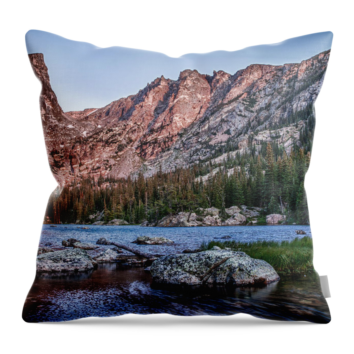 Sprague Throw Pillow featuring the photograph Dream Lake by James Woody