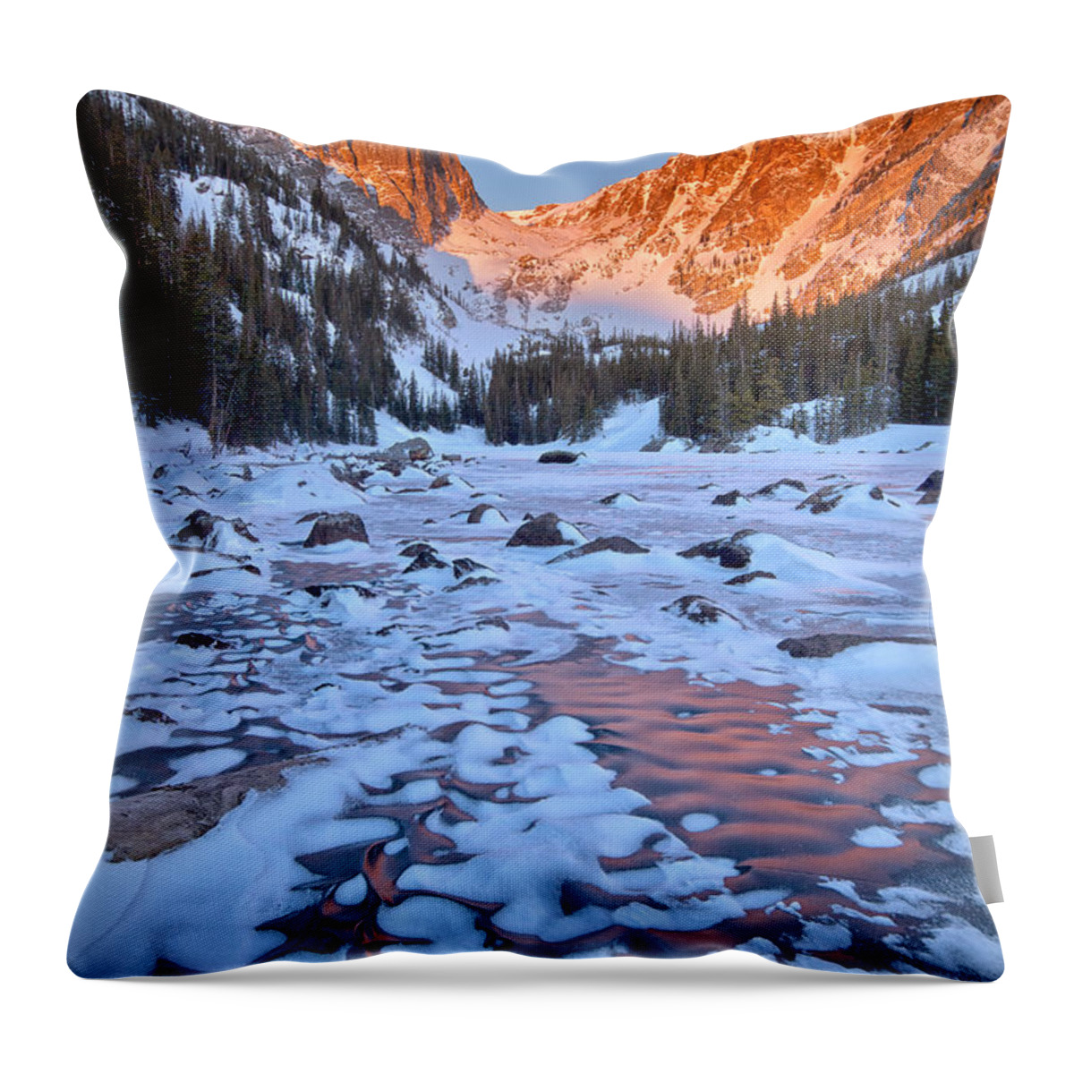 Rocky Mountain National Park Throw Pillow featuring the photograph Dream Lake - Rocky Mountain National Park by Ronda Kimbrow