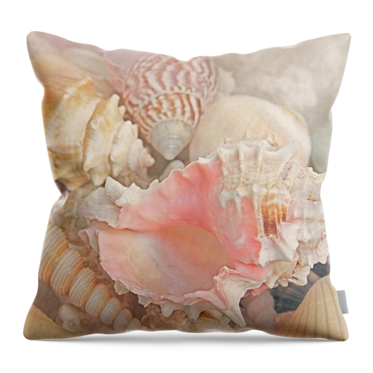 Shells Throw Pillow featuring the photograph Dreaming of the Seashore by Elizabeth Budd