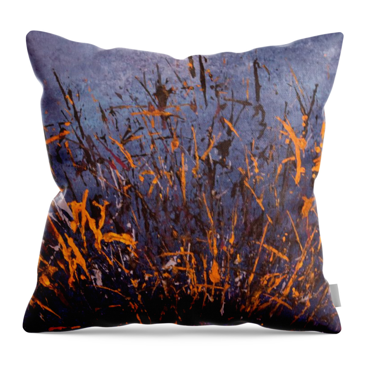 Blue Throw Pillow featuring the painting Dreaming of You by Todd Hoover