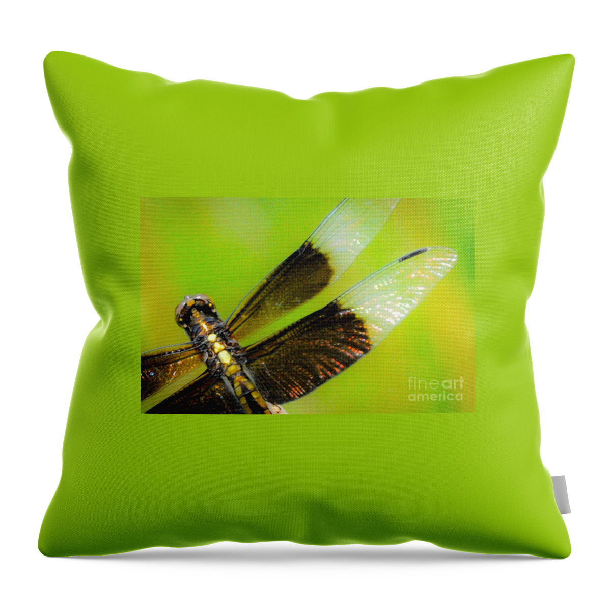 Dragonfly Throw Pillow featuring the photograph Dreamy Dragonfly by Cheryl McClure