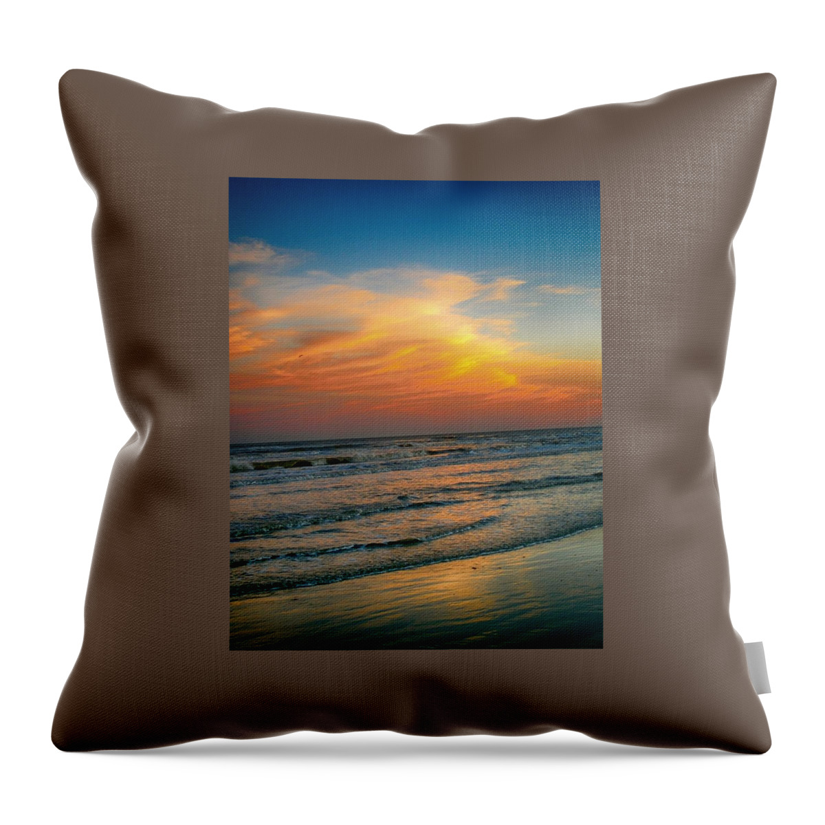 Relaxing Throw Pillow featuring the photograph Dreamy Gulf Coast Sunset by Kristina Deane