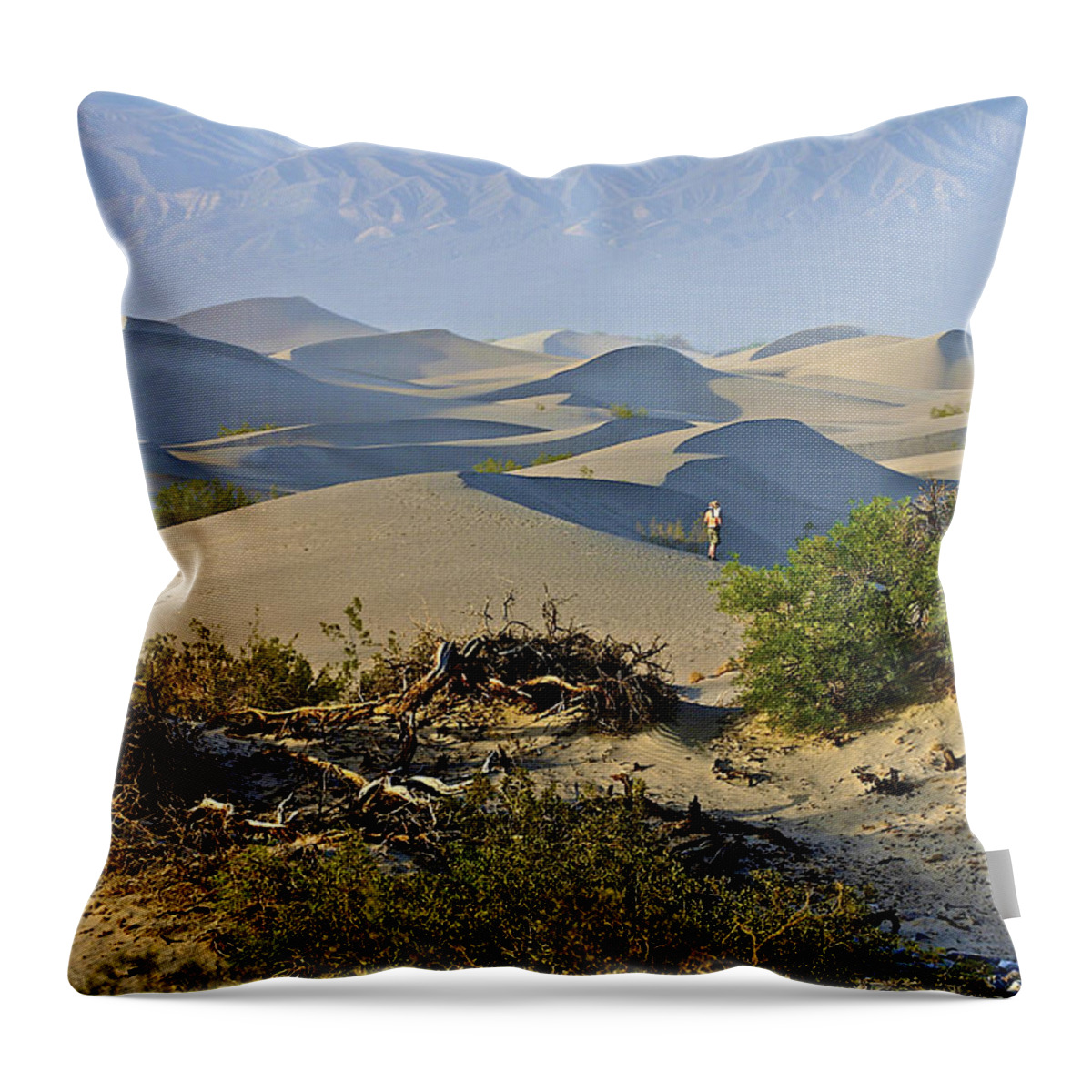 Death Valley Throw Pillow featuring the photograph Dunes by SC Heffner