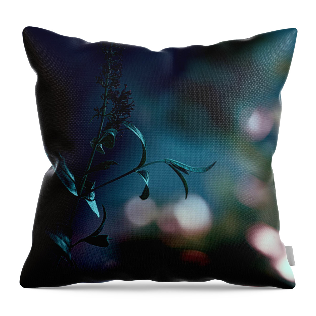 Dusk Throw Pillow featuring the photograph Dusk in the Garden by Bonnie Bruno