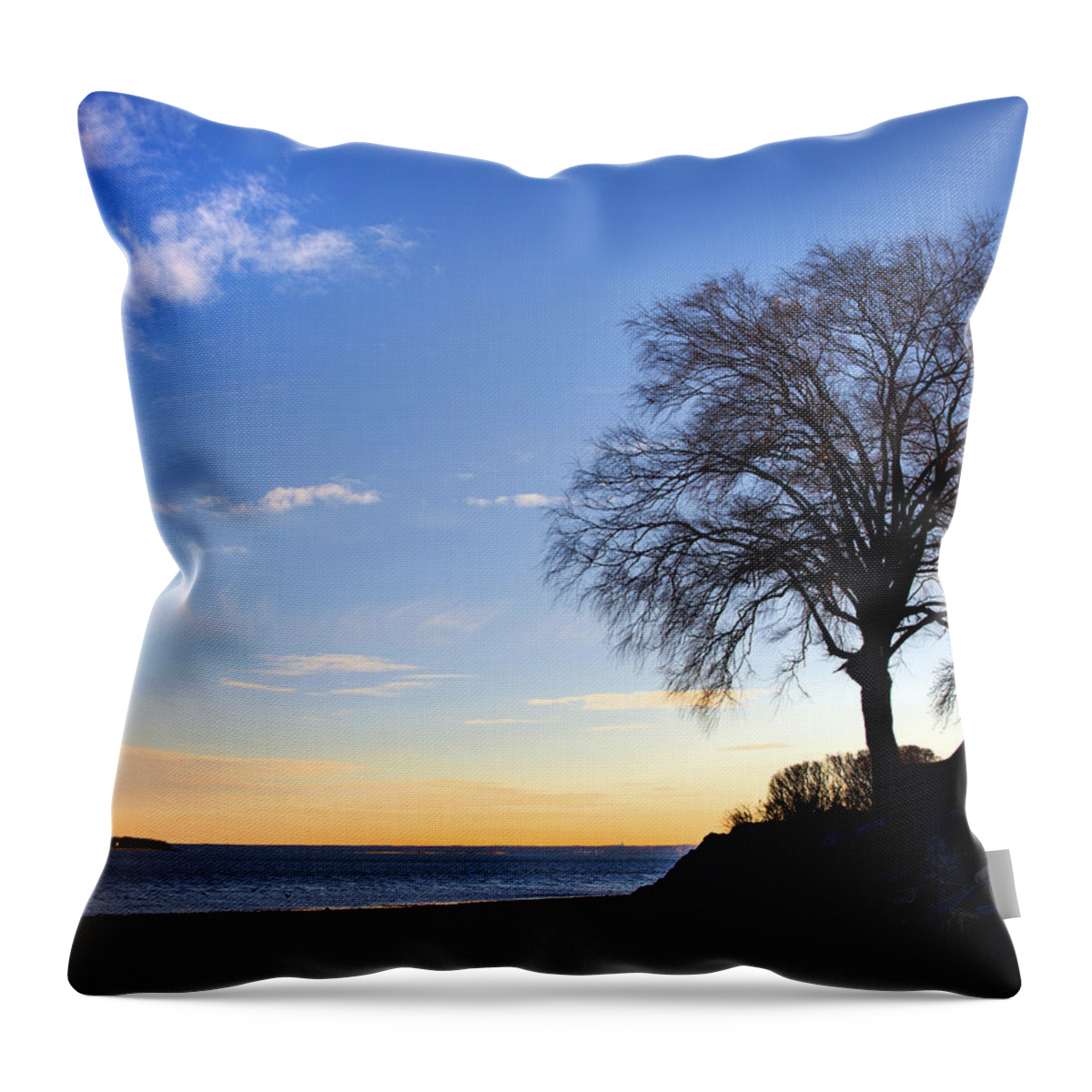 Duxbury Throw Pillow featuring the photograph Duxbury Sunset by Charles Harden