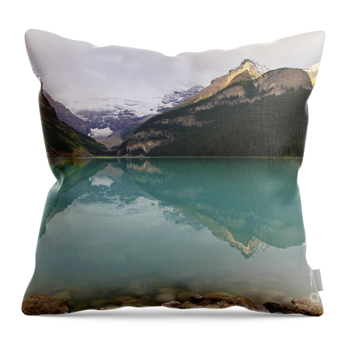 Lake Louise Throw Pillow featuring the photograph Early Morning at Lake Louise by Teresa Zieba