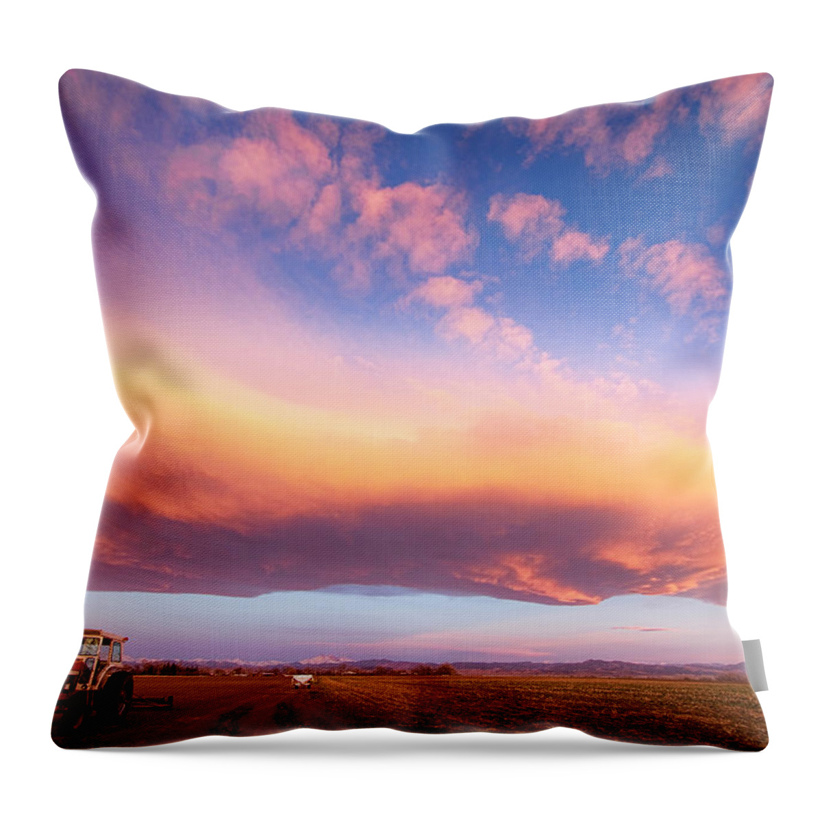 Colorful Throw Pillow featuring the photograph Early Morning Turbo Country Sky by James BO Insogna