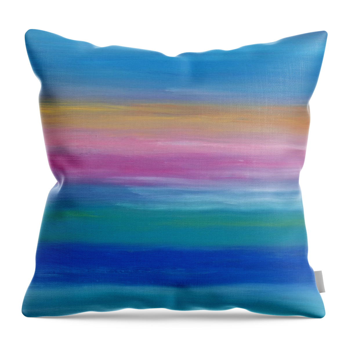 Abstract Throw Pillow featuring the painting Early Ocean Sunrise by Gregory Murray