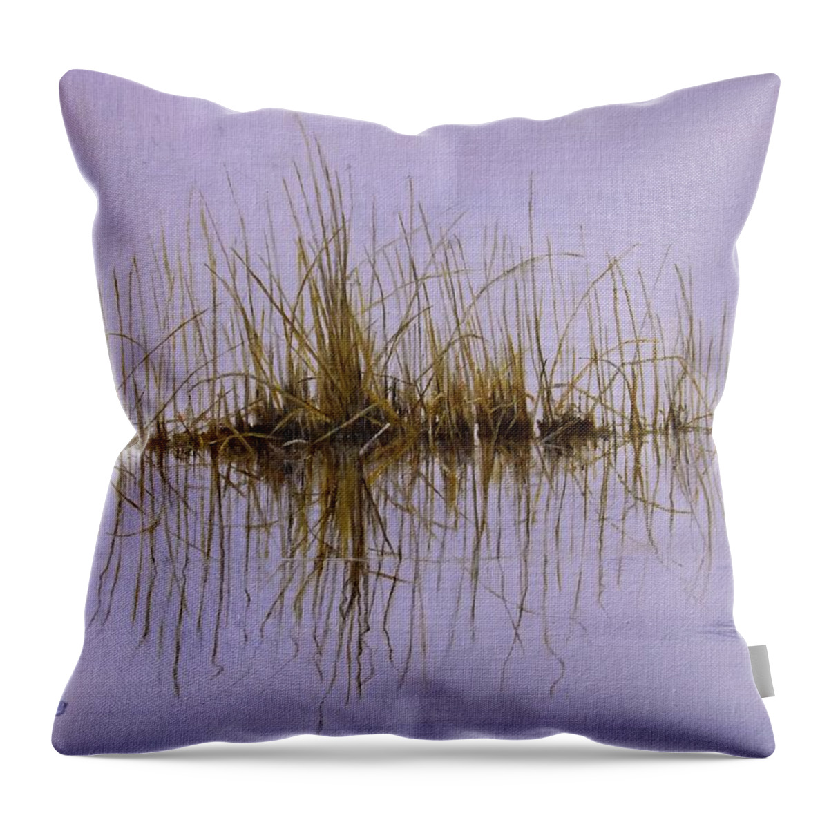 Water Throw Pillow featuring the painting Early Risers by Barry BLAKE