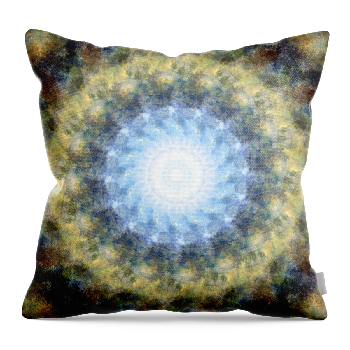 Earth Throw Pillow featuring the photograph Earth and Sky Mandala Kaleidoscope by Beth Venner