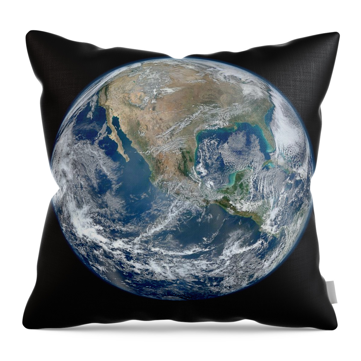 Earthnasa Jpl Throw Pillow featuring the photograph Earth by Nasa Jpl