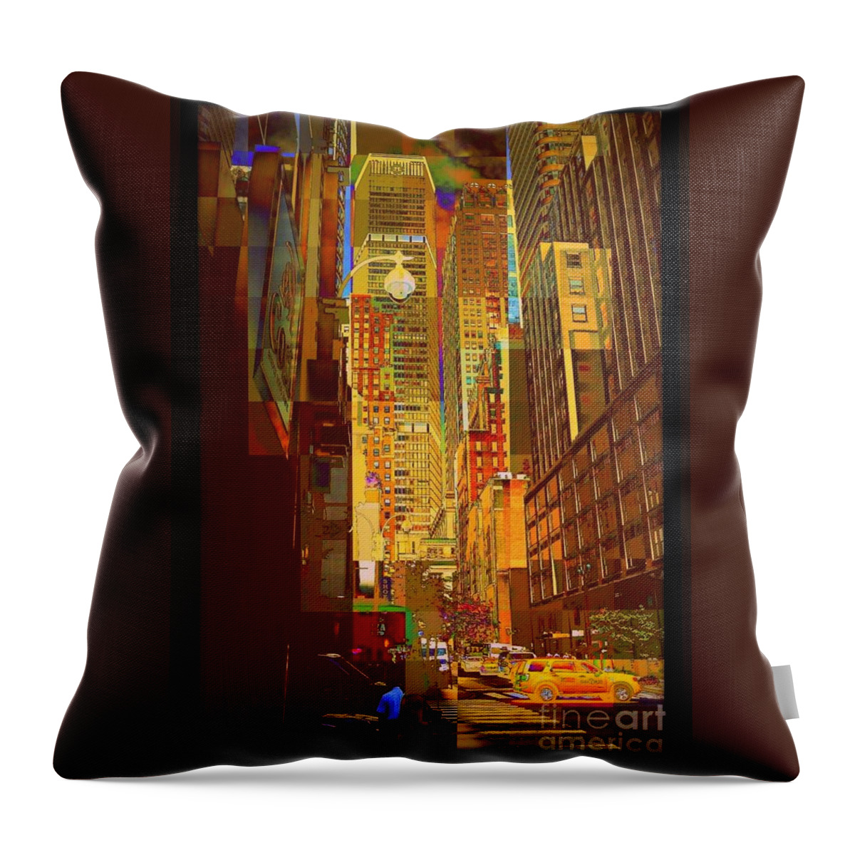 Metlife Building Throw Pillow featuring the photograph East 45th Street - New York City #1 by Miriam Danar