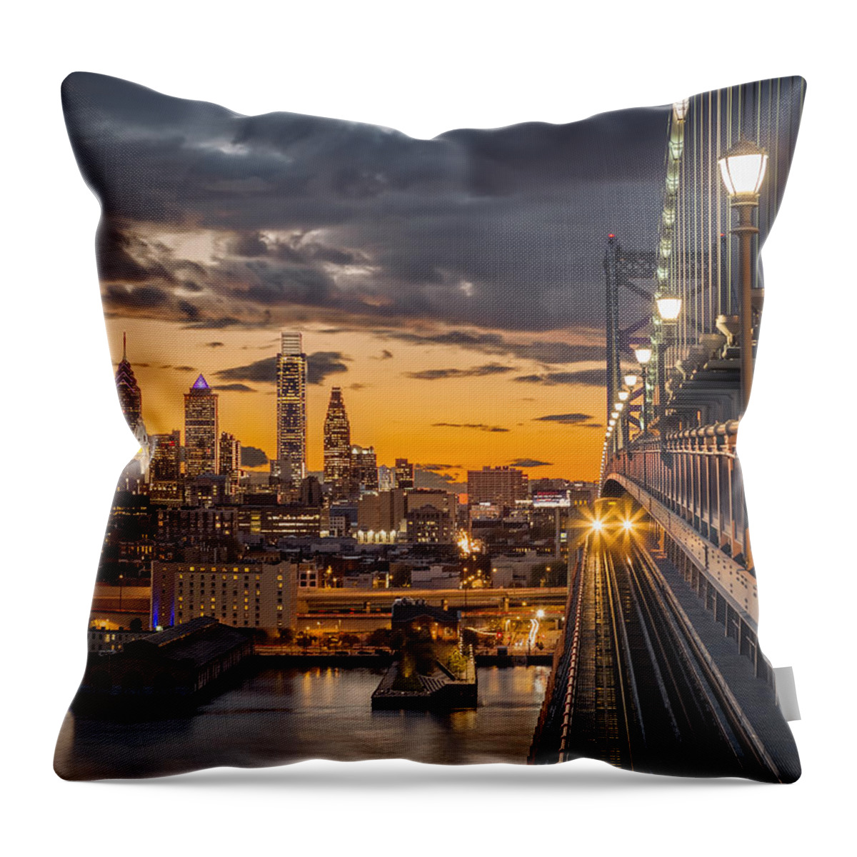 America Throw Pillow featuring the photograph Eastbound encounter by Eduard Moldoveanu