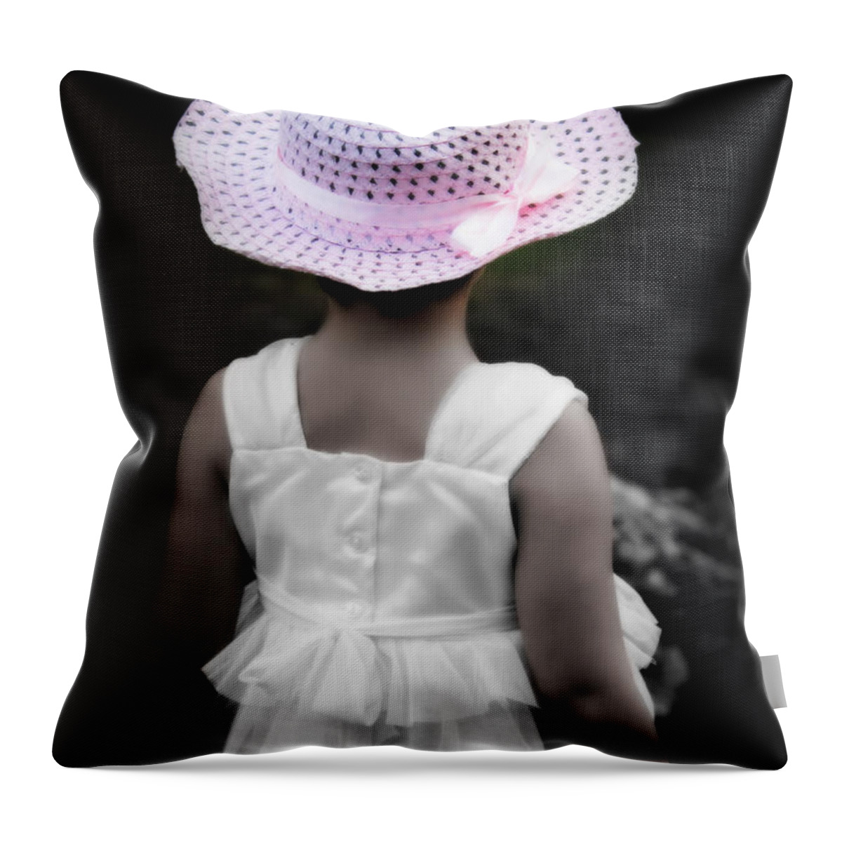 Easter Angel Throw Pillow featuring the photograph Easter Angel by Jeanette C Landstrom
