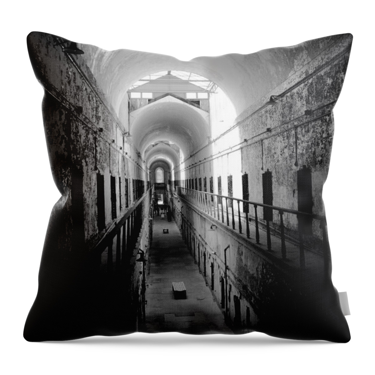 Eastern State Penitentiary Throw Pillow featuring the photograph Eastern Penn by Gary Wightman