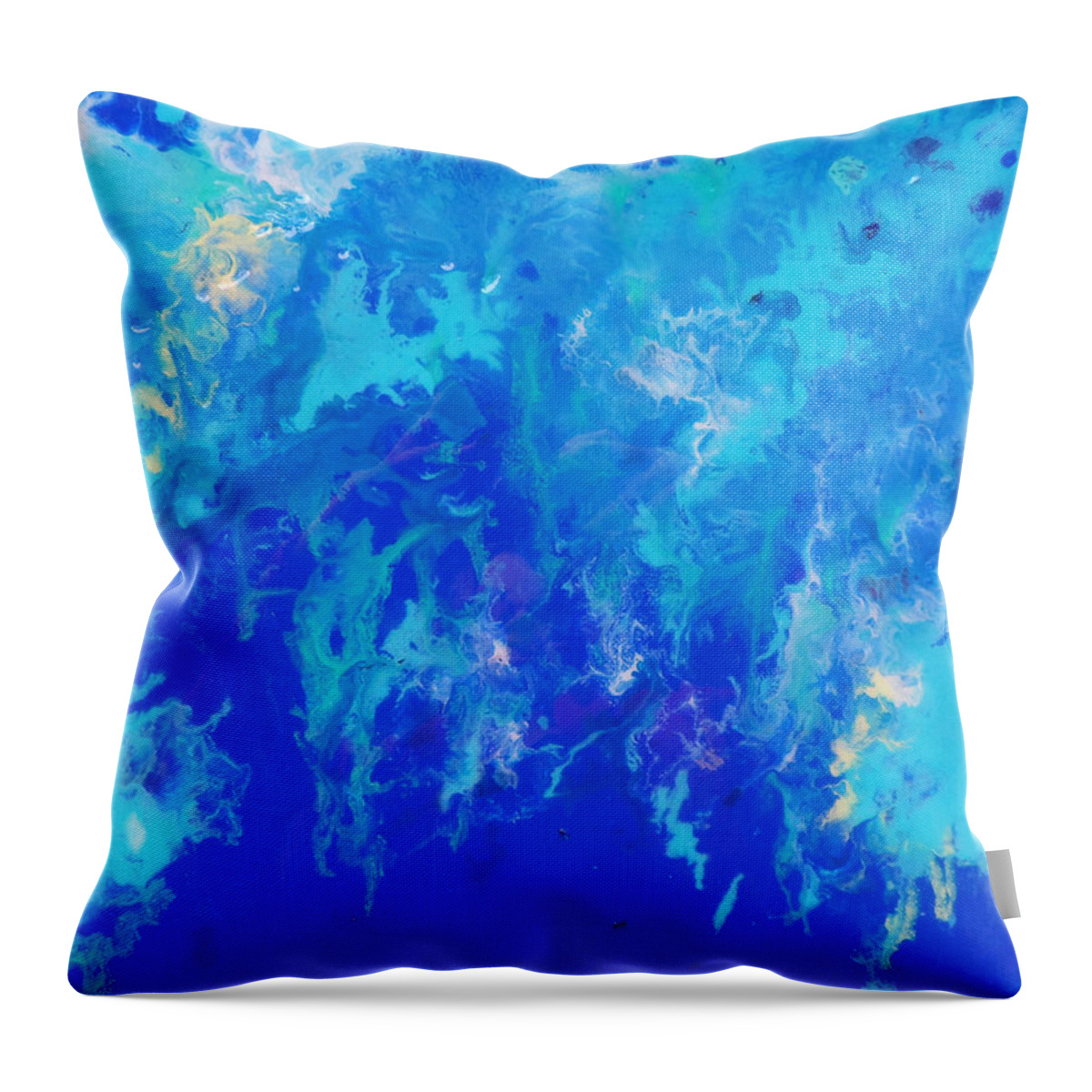Abstract Art Throw Pillow featuring the painting Easy I by Jane Biven