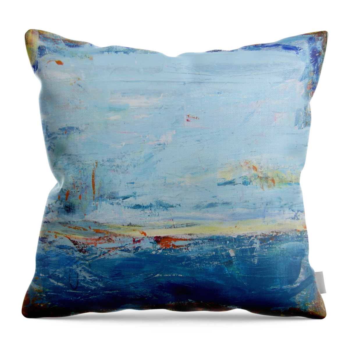 Art Throw Pillow featuring the painting Easy Peaceful Feeling by Francine Ethier