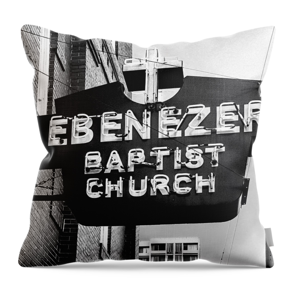Ebenezer Throw Pillow featuring the photograph Ebenezer Baptist Church by Dominic Piperata