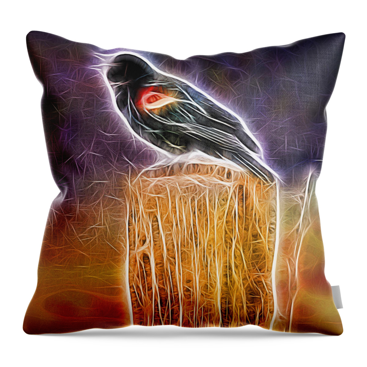 Nature Throw Pillow featuring the digital art Ecstatic Song 3 by William Horden