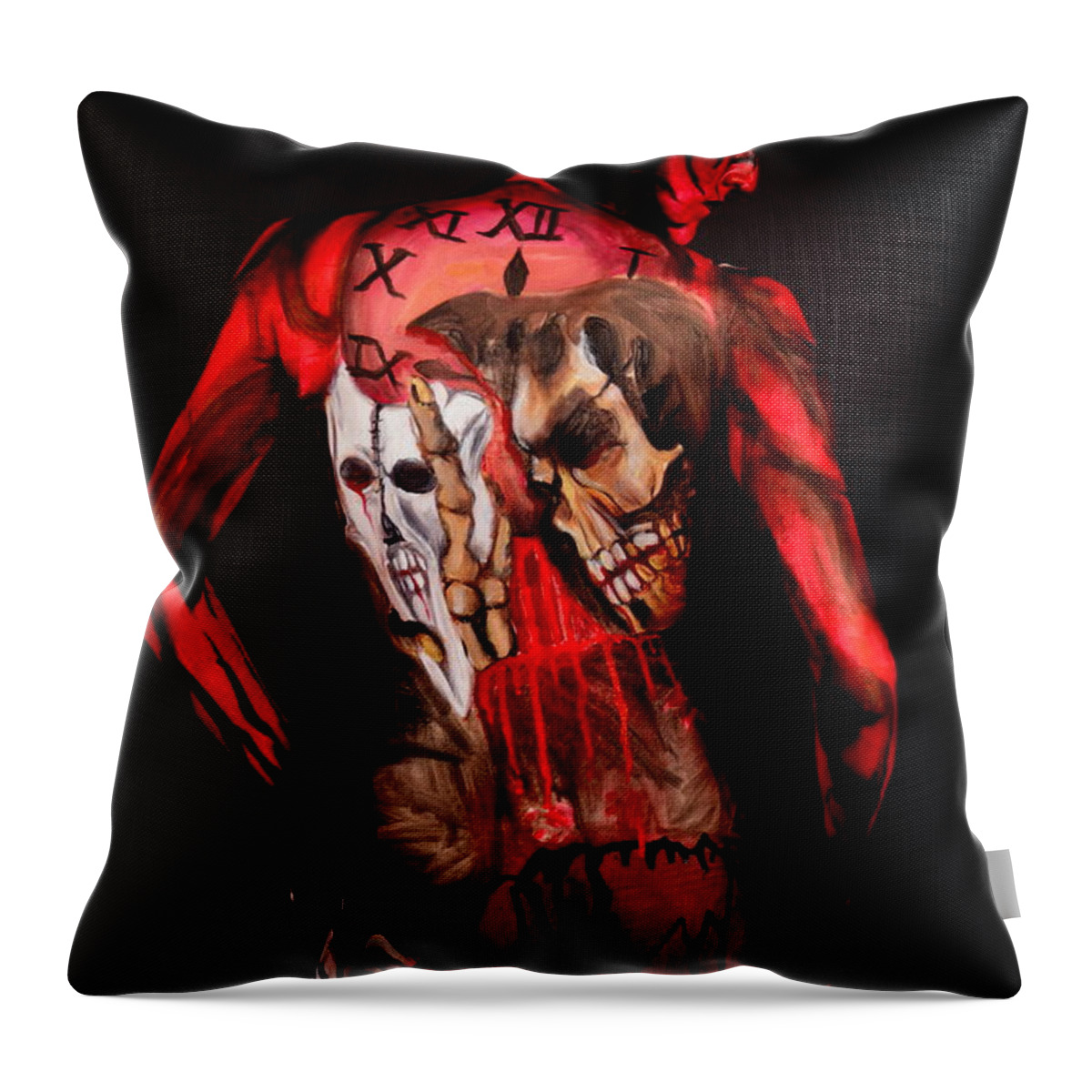 Edgar Allan Poe Throw Pillow featuring the photograph Edgar Allan Poe Tribute B by Angela Rene Roberts and Cully Firmin
