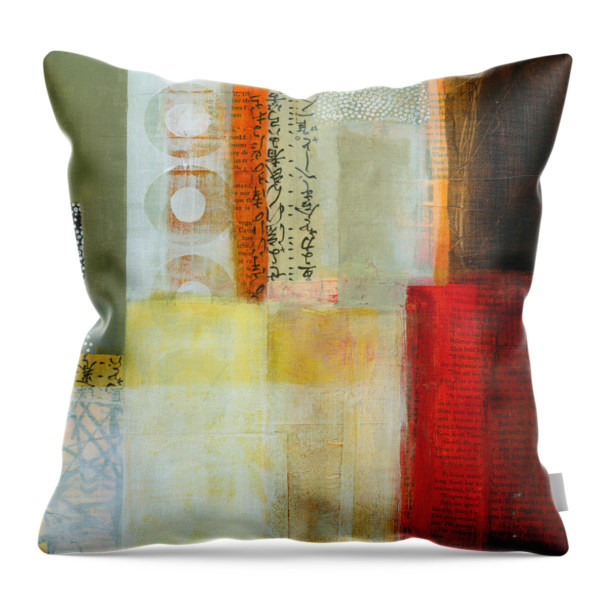 Acrylic Throw Pillow featuring the painting Edge Location 7 by Jane Davies