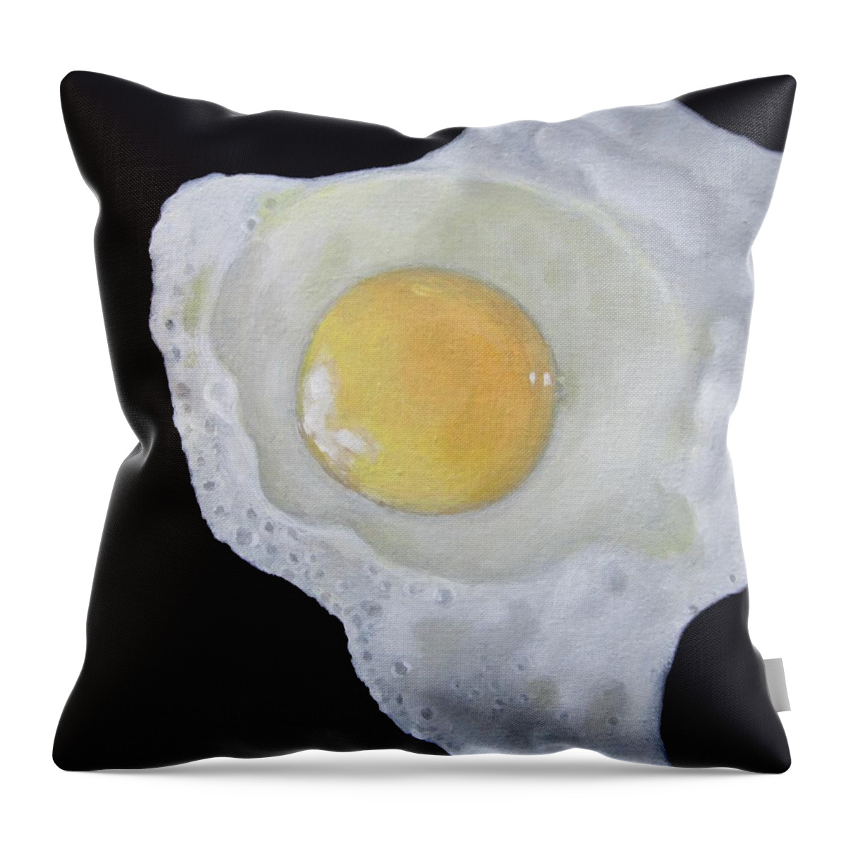 Egg Throw Pillow featuring the painting Egg #1 by Kazumi Whitemoon