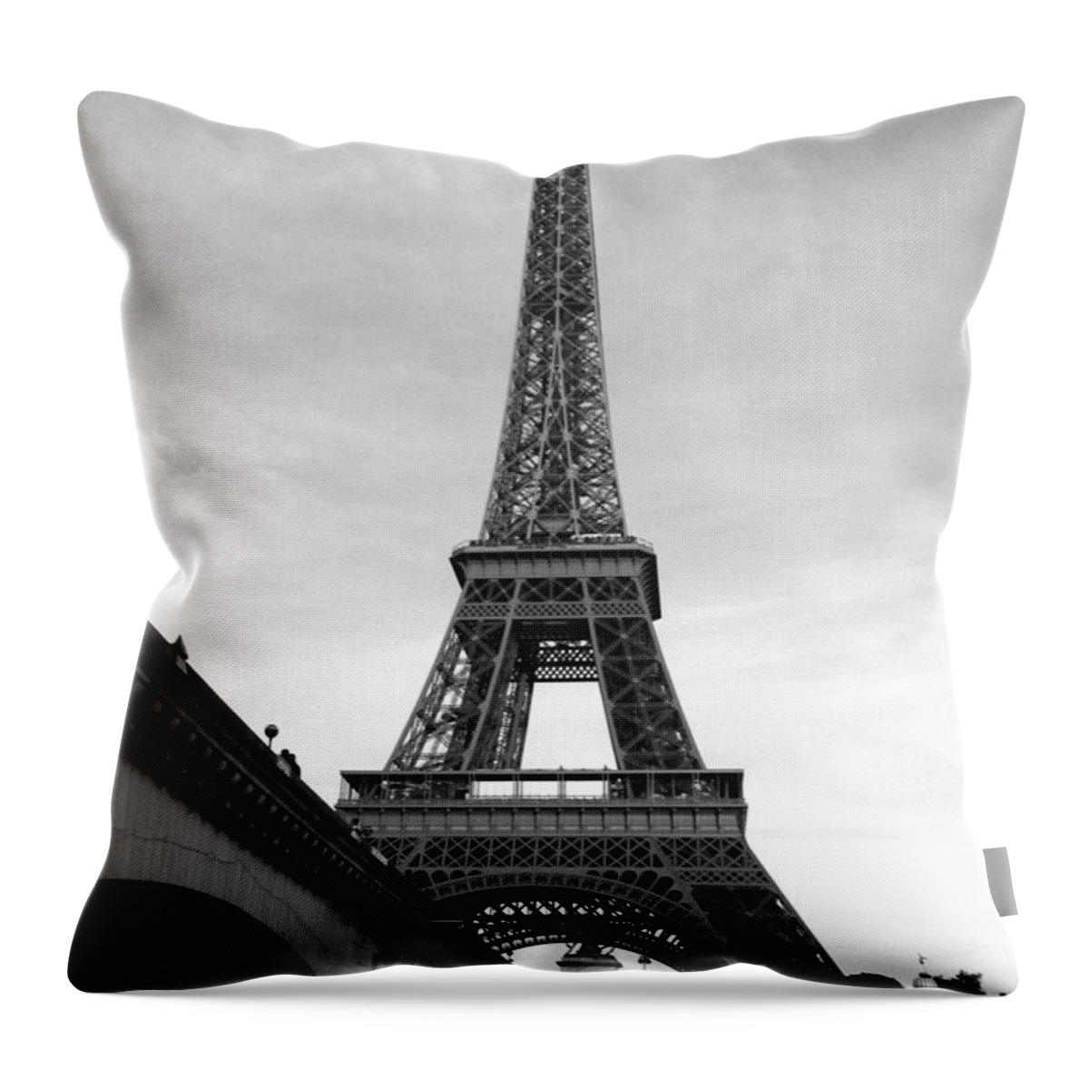 Paris Throw Pillow featuring the photograph Eiffel Classic by Kathy Corday