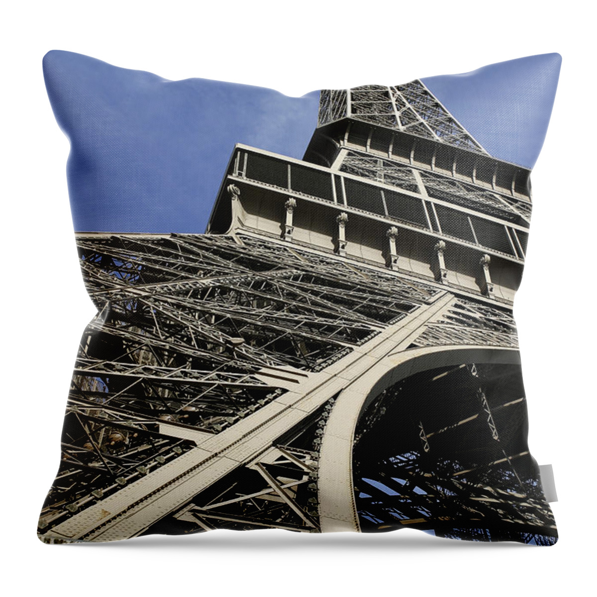 Eiffel Tower Throw Pillow featuring the photograph Eiffel Tower by Belinda Greb