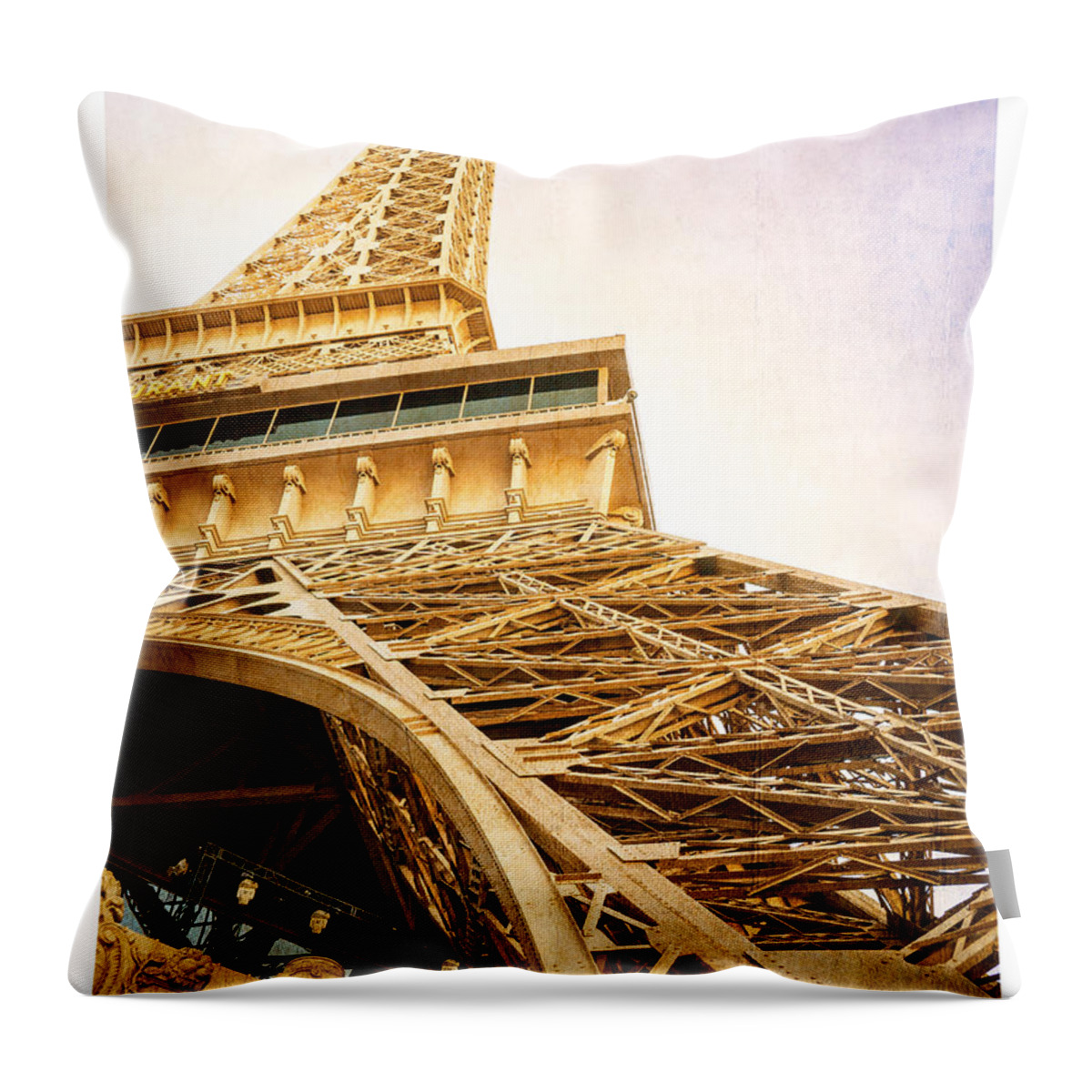 Eiffel Throw Pillow featuring the photograph Eiffel Tower by Edward Fielding