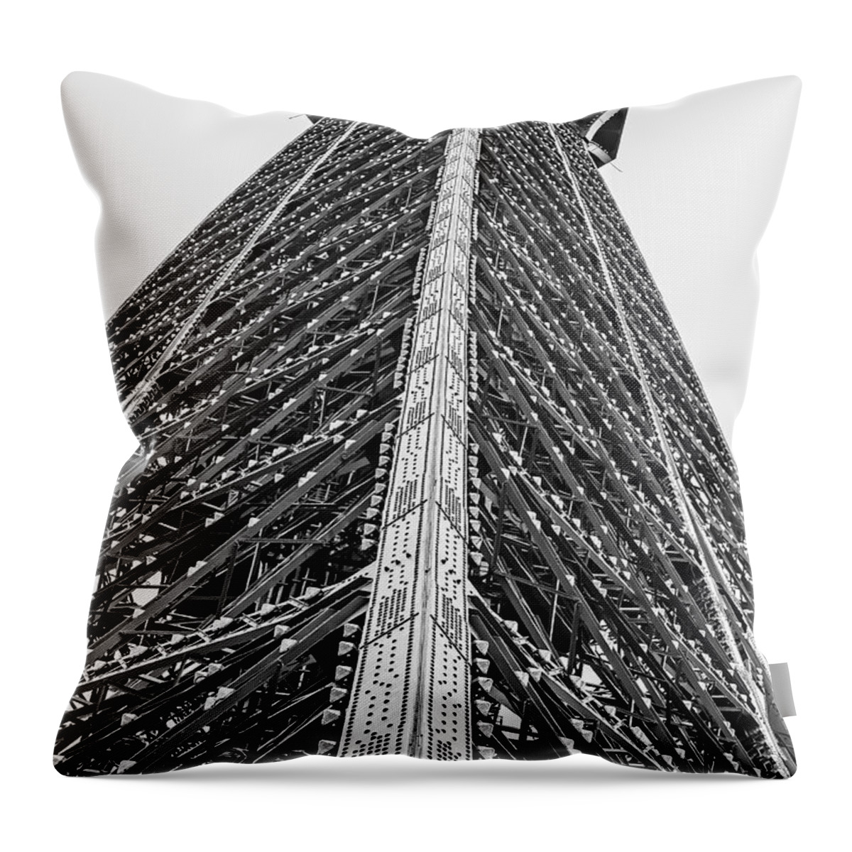 Travel Throw Pillow featuring the photograph Eiffel Tower by Elvis Vaughn