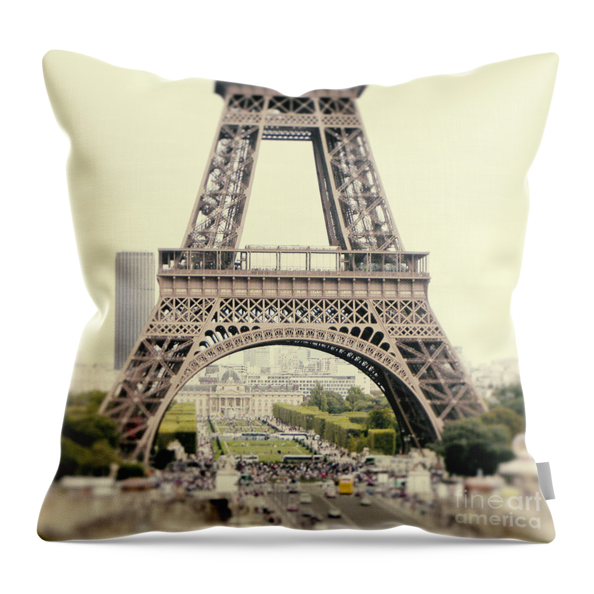 Photography Throw Pillow featuring the photograph Eiffel Tower by Ivy Ho